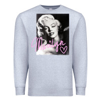 Heather Grey monroe black and white pink handwriting t shirt Premium Sweatshirt - artisFamous