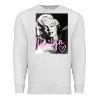 Oatmeal Heather monroe black and white pink handwriting t shirt Premium Sweatshirt - artisFamous