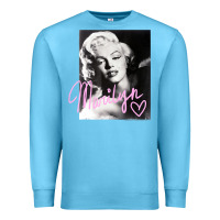 Ocean Blue monroe black and white pink handwriting t shirt Premium Sweatshirt - artisFamous