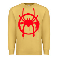 Antique Gold spiderverse miles symbol tag t shirt Premium Sweatshirt - artisFamous