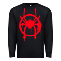 Black spiderverse miles symbol tag t shirt Premium Sweatshirt - artisFamous