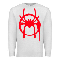 Oatmeal Heather spiderverse miles symbol tag t shirt Premium Sweatshirt - artisFamous