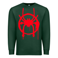 Sports Green spiderverse miles symbol tag t shirt Premium Sweatshirt - artisFamous