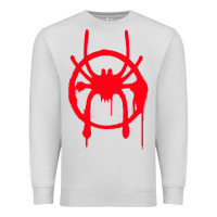 Dove Grey spiderverse miles symbol tag t shirt Premium Sweatshirt - artisFamous