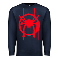 Navy spiderverse miles symbol tag t shirt Premium Sweatshirt - artisFamous