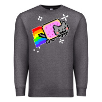 Charcoal Heather nyan cat t shirt Premium Sweatshirt - artisFamous
