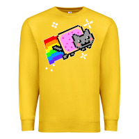Lemon nyan cat t shirt Premium Sweatshirt - artisFamous