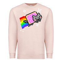 Pale Pink nyan cat t shirt Premium Sweatshirt - artisFamous