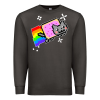 Smoke nyan cat t shirt Premium Sweatshirt - artisFamous