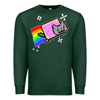 Sports Green nyan cat t shirt Premium Sweatshirt - artisFamous