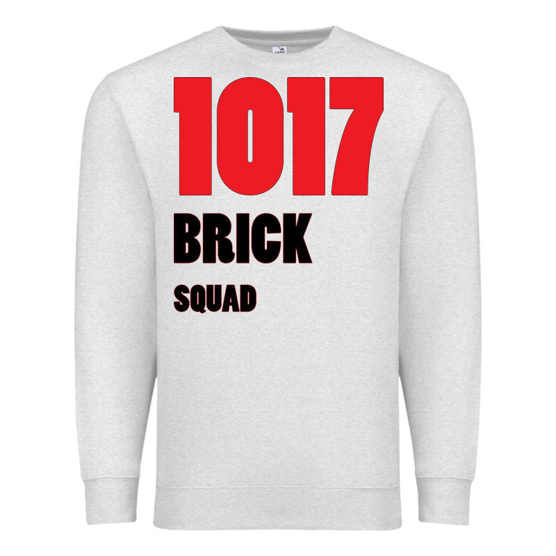 1017 Brick Squad Black Red Premium Sweatshirt by artisFamous | Teevron