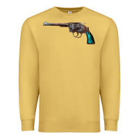 Antique Gold Revolver Handgun Premium Sweatshirt - artisFamous