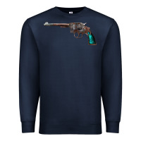 Navy Revolver Handgun Premium Sweatshirt - artisFamous