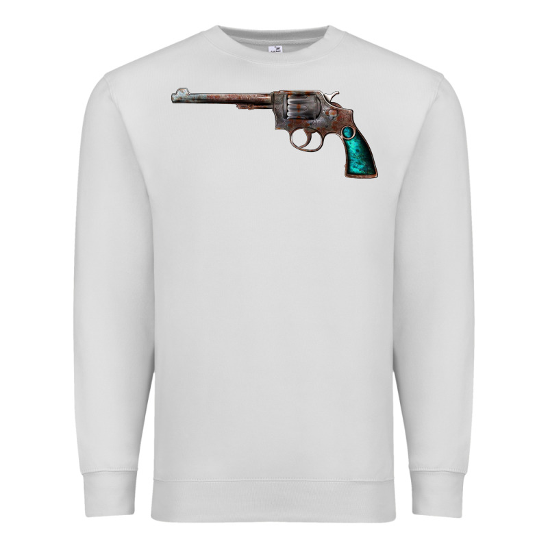 Revolver Handgun Premium Sweatshirt by artisFamous | Teevron