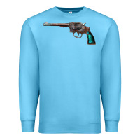 Ocean Blue Revolver Handgun Premium Sweatshirt - artisFamous