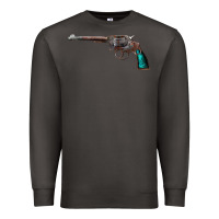 Smoke Revolver Handgun Premium Sweatshirt - artisFamous
