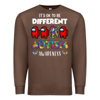 Chestnut a.mong us it's o.kay to be different autism awareness t shirt Premium Sweatshirt - artisFamous