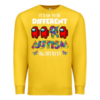Lemon a.mong us it's o.kay to be different autism awareness t shirt Premium Sweatshirt - artisFamous