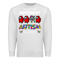 Oatmeal Heather a.mong us it's o.kay to be different autism awareness t shirt Premium Sweatshirt - artisFamous