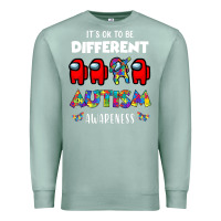 Seafoam a.mong us it's o.kay to be different autism awareness t shirt Premium Sweatshirt - artisFamous