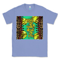 Colony Blue Softball leopard tumbler Classic Tee - HowdyJamesFarm