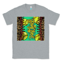 Heather Grey Softball leopard tumbler Classic Tee - HowdyJamesFarm