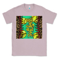 Lilac Softball leopard tumbler Classic Tee - HowdyJamesFarm