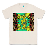 Natural Softball leopard tumbler Classic Tee - HowdyJamesFarm