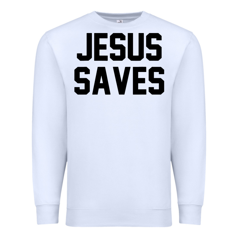 Jesus Saves Christian Faith Trust In God Lord Christ Premium Sweatshirt by artisFamous | Teevron