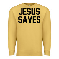 Antique Gold jesus saves christian faith trust in god lord christ Premium Sweatshirt - artisFamous
