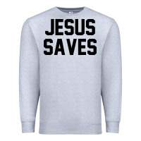 Heather Grey jesus saves christian faith trust in god lord christ Premium Sweatshirt - artisFamous