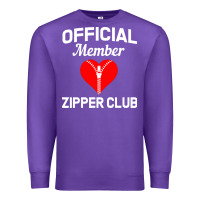 Purple open heart surgery zipper club bypass get well recovery gift Premium Sweatshirt - artisFamous
