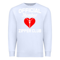 White open heart surgery zipper club bypass get well recovery gift Premium Sweatshirt - artisFamous