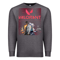 Charcoal Heather valorant gaming design Premium Sweatshirt - artisFamous