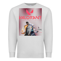 Dove Grey valorant gaming design Premium Sweatshirt - artisFamous
