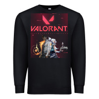 Black valorant gaming design Premium Sweatshirt - artisFamous