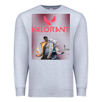 Heather Grey valorant gaming design Premium Sweatshirt - artisFamous