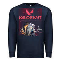 Navy valorant gaming design Premium Sweatshirt - artisFamous