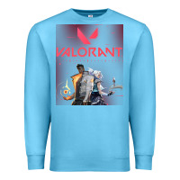 Ocean Blue valorant gaming design Premium Sweatshirt - artisFamous