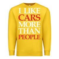 Lemon I LIKE CARS MORE THAN PEOPLE Premium Sweatshirt - artisFamous