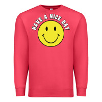 Cardinal retro   have a nice day   smile happy face Premium Sweatshirt - artisFamous
