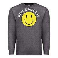 Charcoal Heather retro   have a nice day   smile happy face Premium Sweatshirt - artisFamous