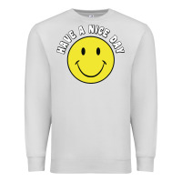 Dove Grey retro   have a nice day   smile happy face Premium Sweatshirt - artisFamous