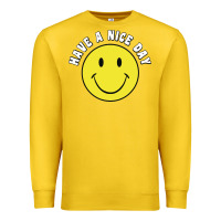 Lemon retro   have a nice day   smile happy face Premium Sweatshirt - artisFamous