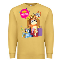 Antique Gold bluey mom dad funny queen for family lover t shirt Premium Sweatshirt - artisFamous