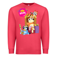 Cardinal bluey mom dad funny queen for family lover t shirt Premium Sweatshirt - artisFamous
