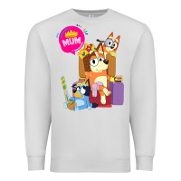 Dove Grey bluey mom dad funny queen for family lover t shirt Premium Sweatshirt - artisFamous