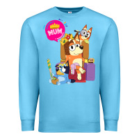 Ocean Blue bluey mom dad funny queen for family lover t shirt Premium Sweatshirt - artisFamous