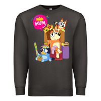 Smoke bluey mom dad funny queen for family lover t shirt Premium Sweatshirt - artisFamous