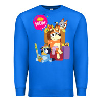 True Royal bluey mom dad funny queen for family lover t shirt Premium Sweatshirt - artisFamous